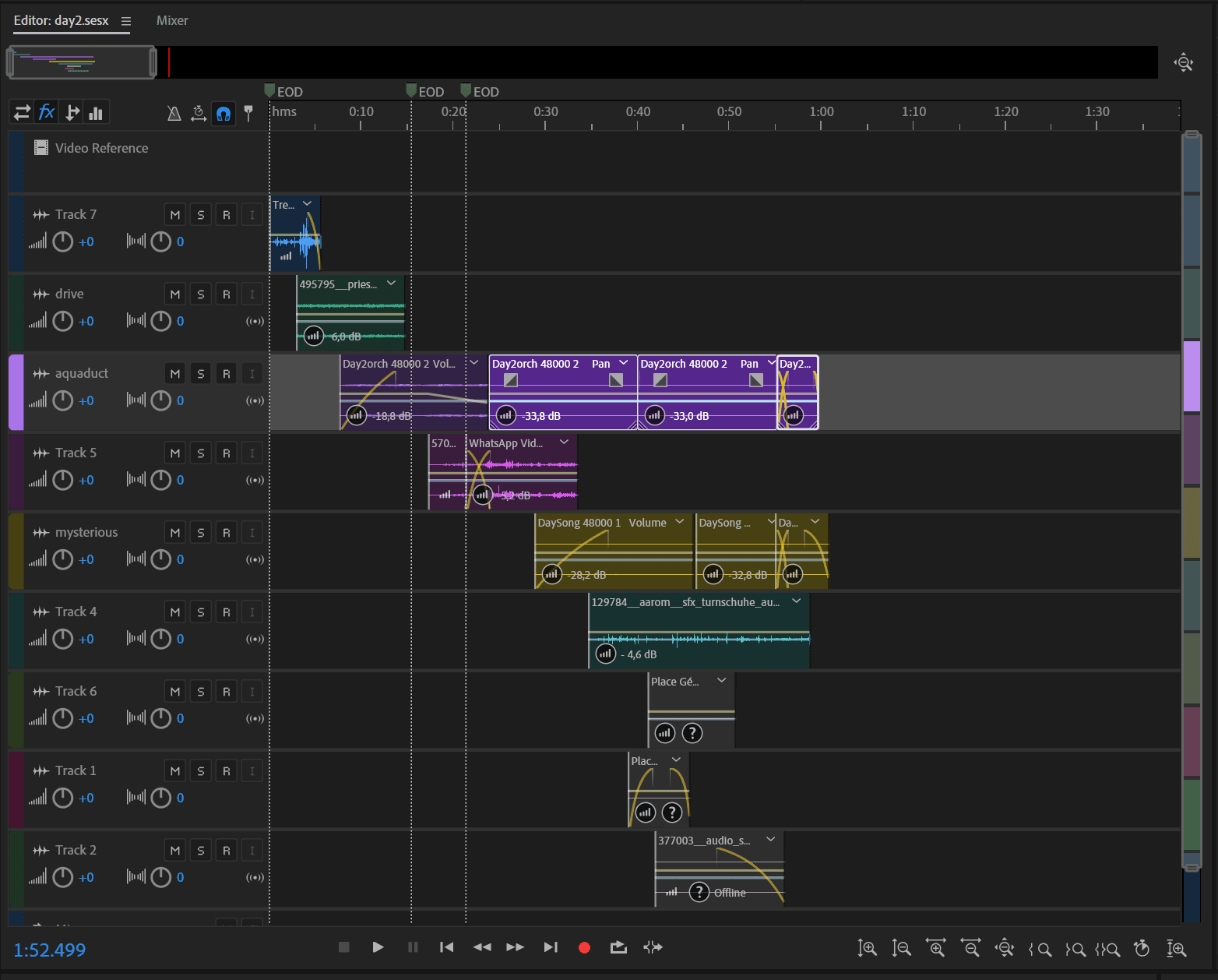 Adobe Audition Datei des Tracks